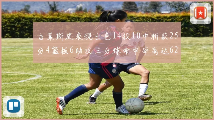 吉莱斯皮表现出色14投10中斩获25分4篮板6助攻三分球命中率高达625